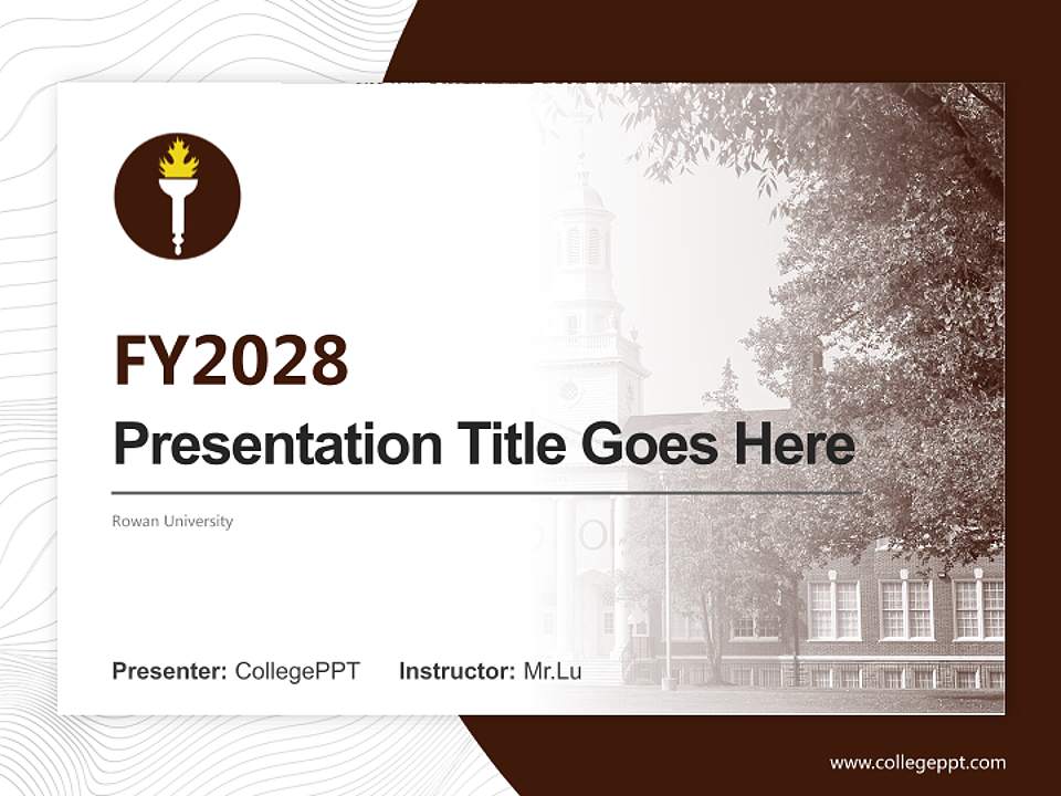 Rowan University Academic Presentation/Research Findings Report PPT Template4:3 ratio PPT effect preview image5