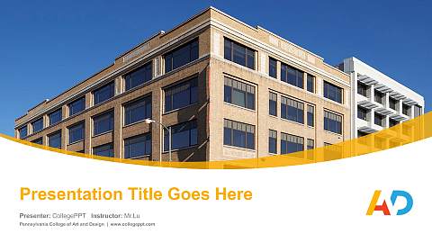 Pennsylvania College of Art and Design Course/Courseware Creation PPT Template
