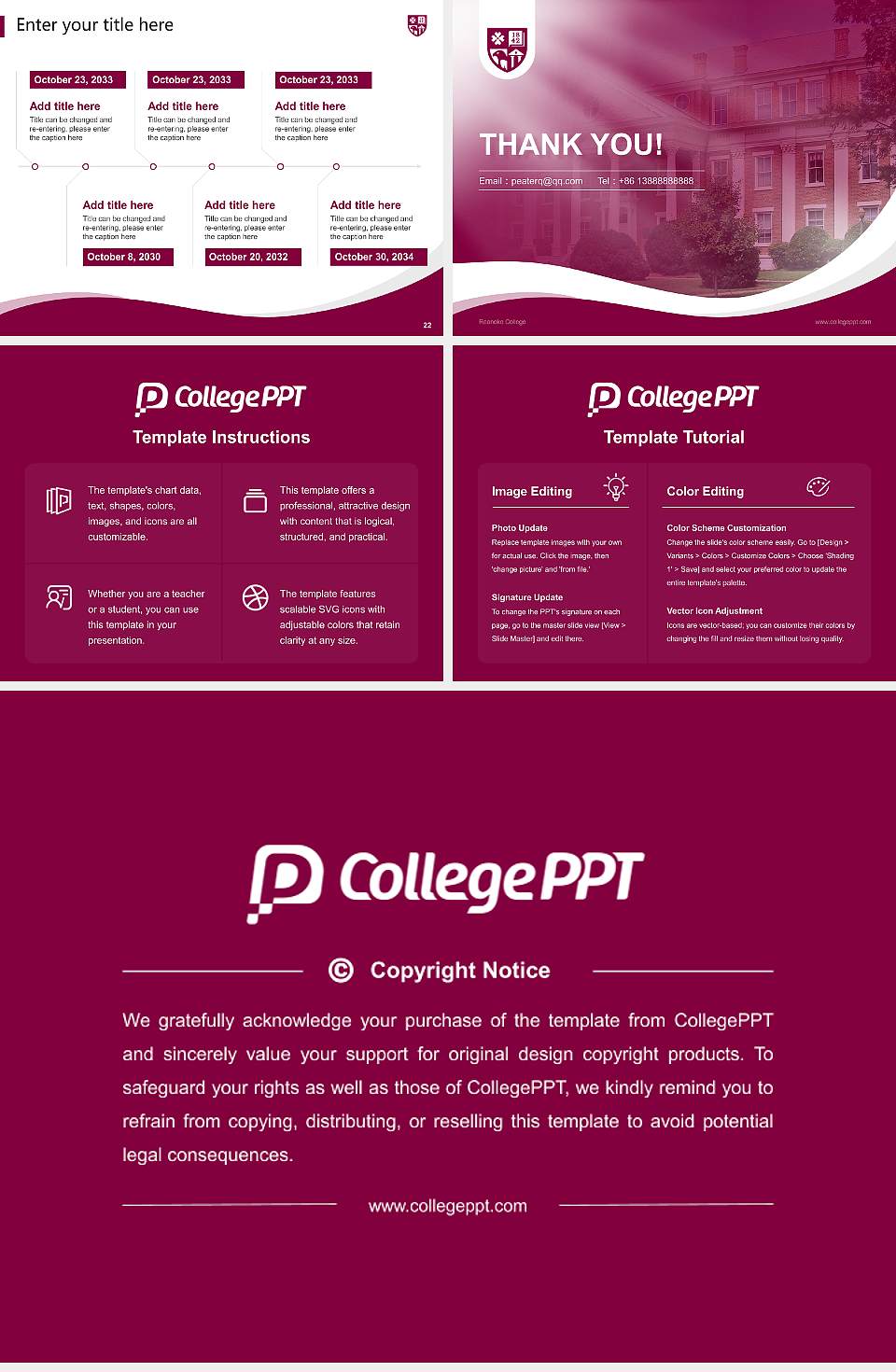 Roanoke College Lecture Sharing and Networking Event PPT Template4:3 ratio PPT effect preview image4