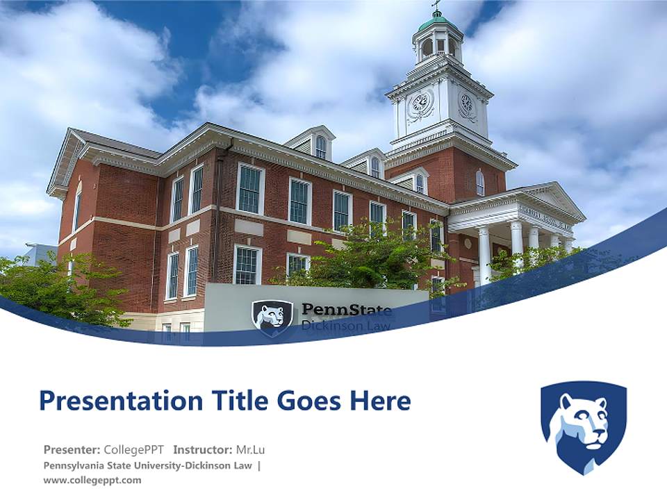 Pennsylvania State University-Dickinson Law Course/Courseware Creation PPT Template4:3 ratio PPT effect preview image5