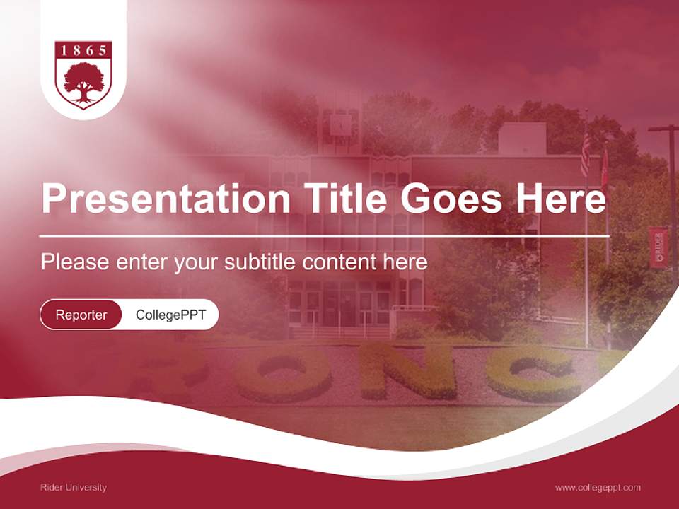 Rider University Lecture Sharing and Networking Event PPT Template4:3 ratio PPT effect preview image4