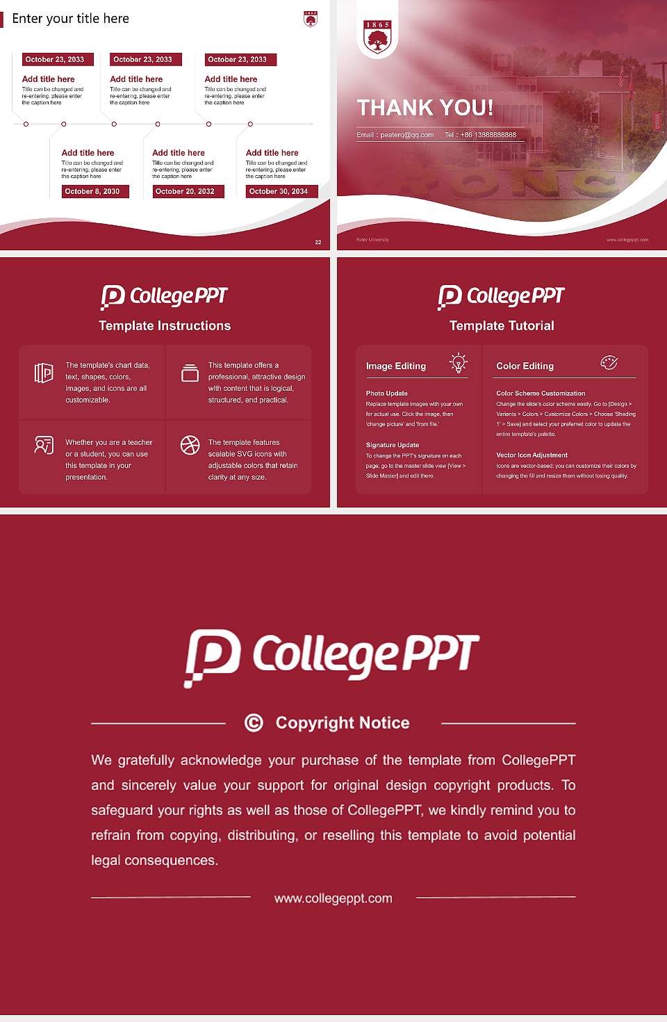 Rider University Lecture Sharing and Networking Event PPT Template4:3 ratio PPT effect preview image4