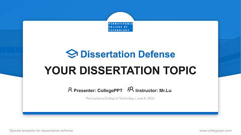 Pennsylvania College of Technology Graduation Thesis Defense PPT Template