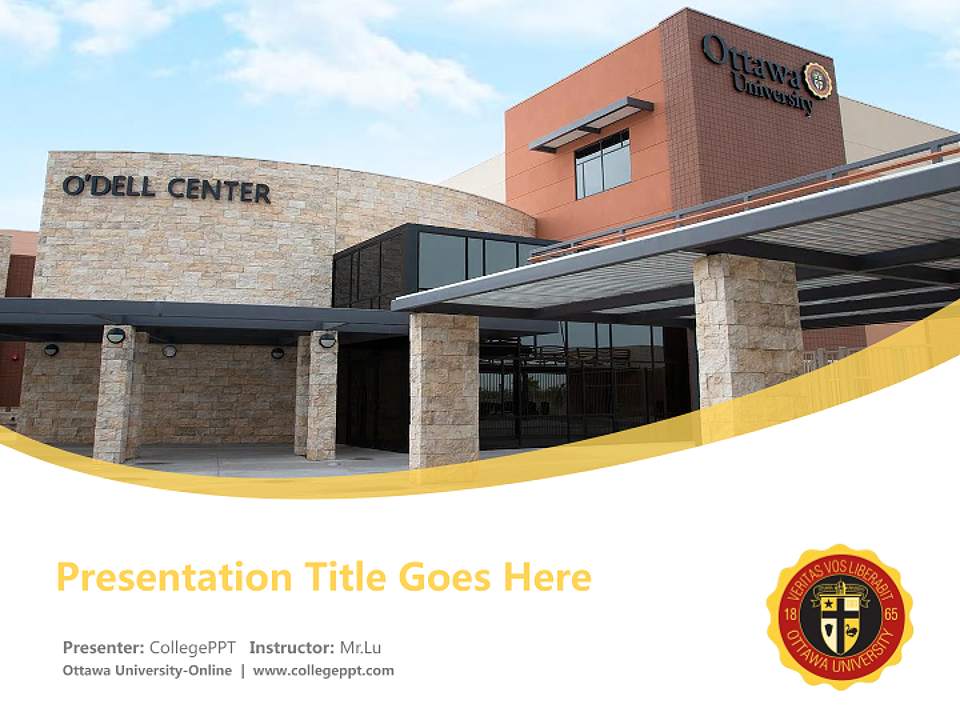 Ottawa University-Online Course/Courseware Creation PPT Template4:3 ratio PPT effect preview image5