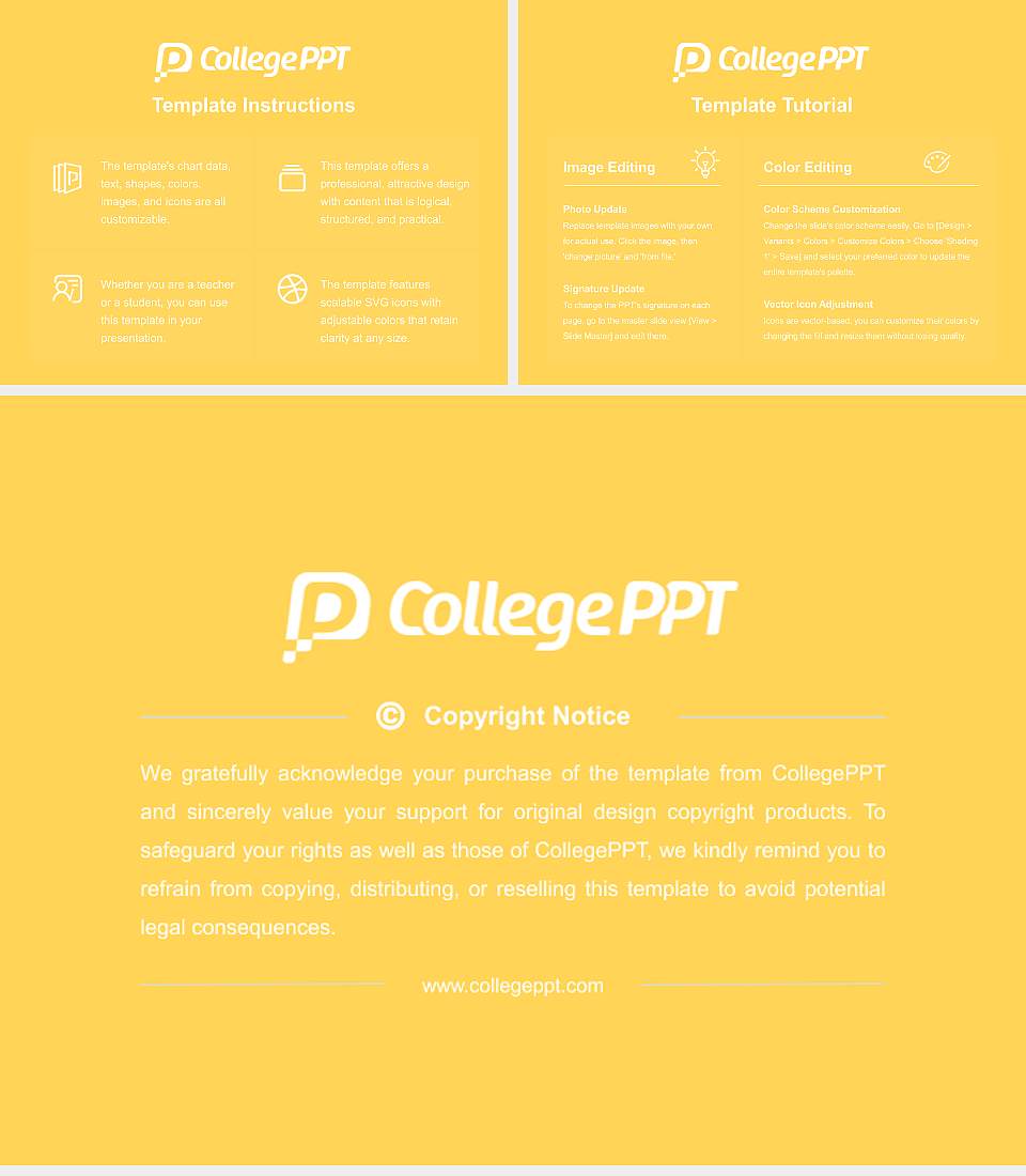 Ottawa University-Online Course/Courseware Creation PPT Template4:3 ratio PPT effect preview image5