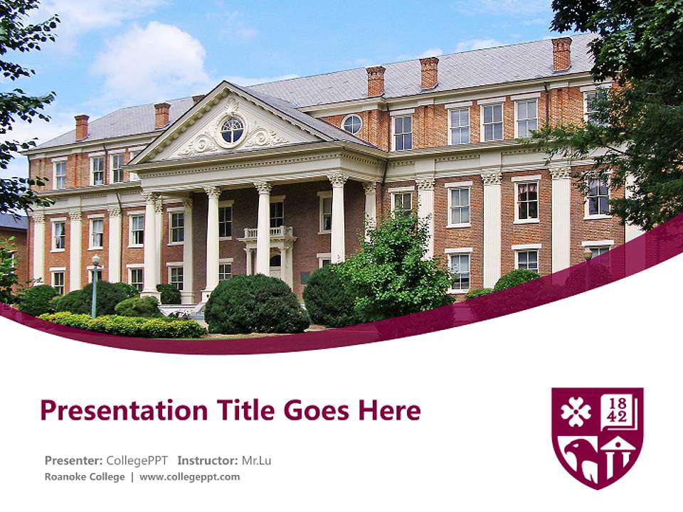 Roanoke College Course/Courseware Creation PPT Template4:3 ratio PPT effect preview image5
