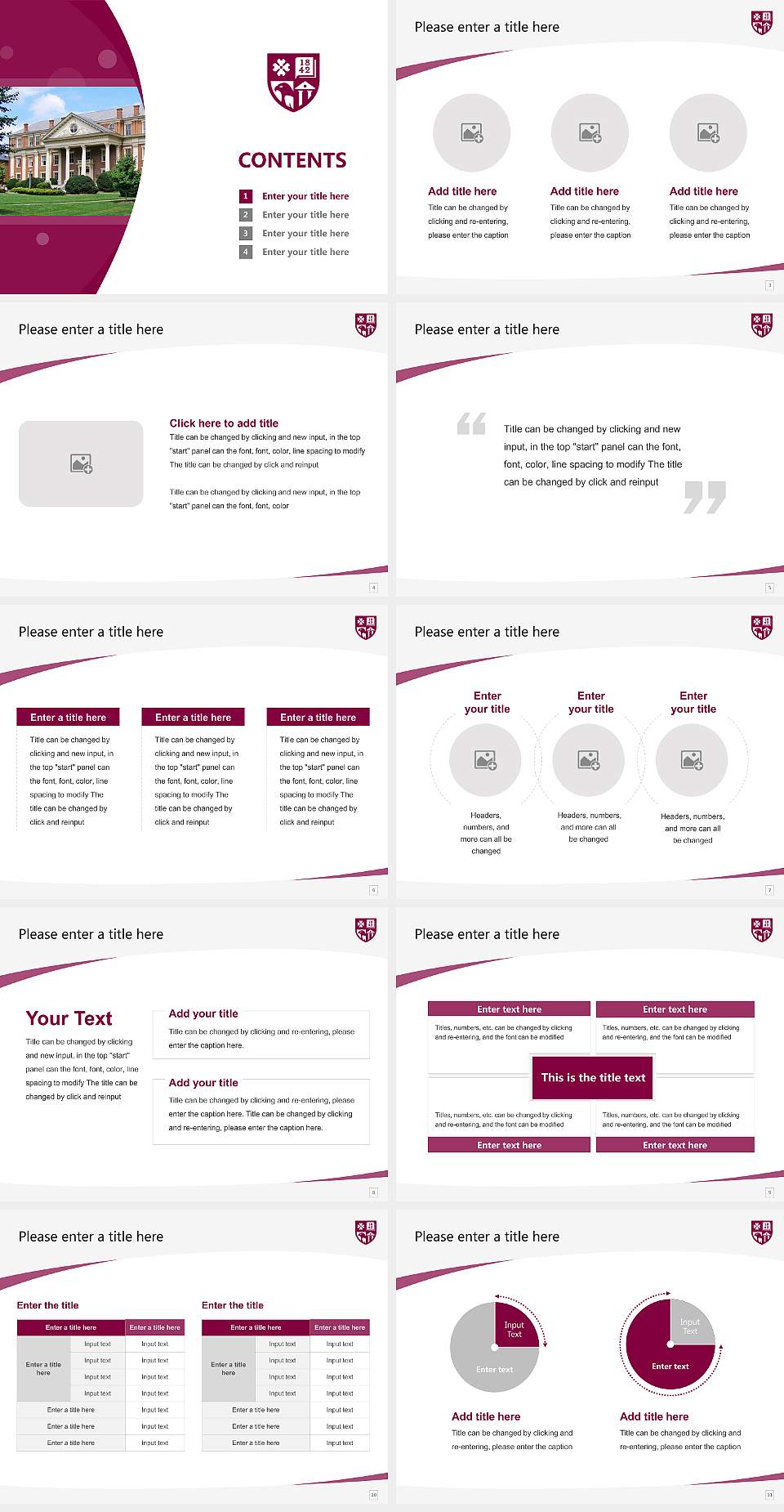Roanoke College Course/Courseware Creation PPT Template4:3 ratio PPT effect preview image2