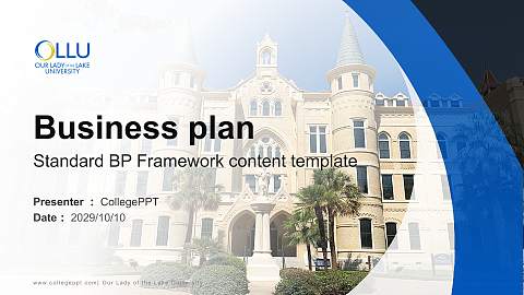 Our Lady of the Lake University Competition/Entrepreneurship Contest PPT Template