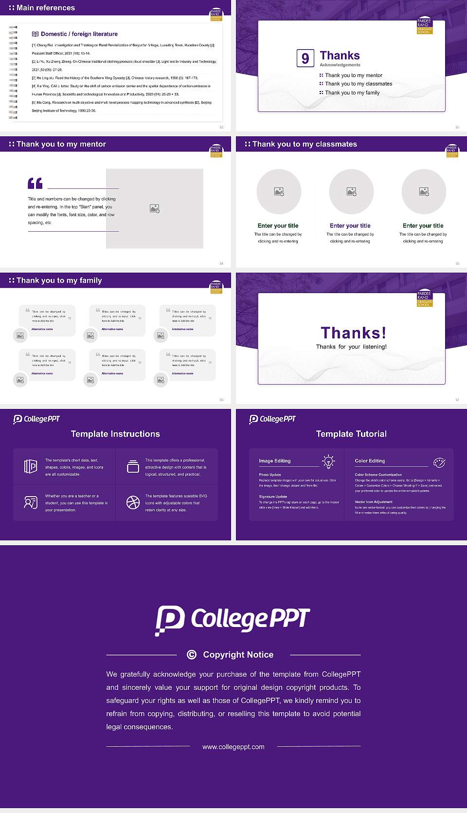 Pardee Rand Graduate School Graduation Thesis Defense PPT Template16:9 ratio PPT effect preview image7