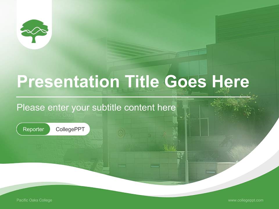 Pacific Oaks College Lecture Sharing and Networking Event PPT Template4:3 ratio PPT effect preview image4