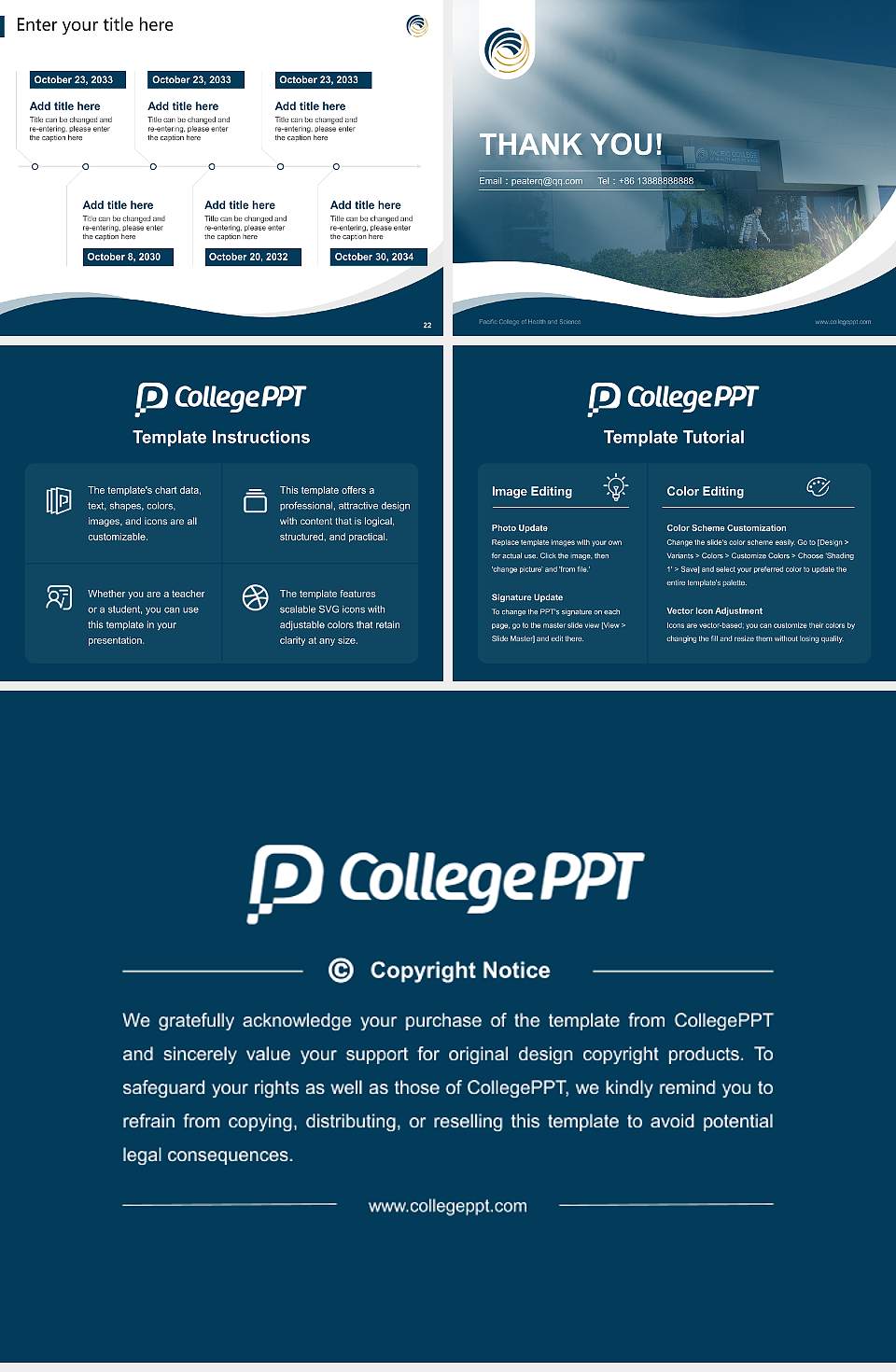Pacific College of Health and Science Lecture Sharing and Networking Event PPT Template4:3 ratio PPT effect preview image4