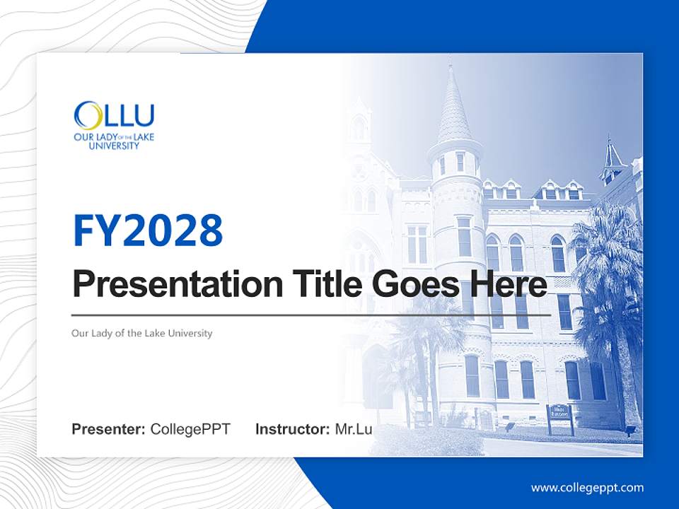 Our Lady of the Lake University Academic Presentation/Research Findings Report PPT Template4:3 ratio PPT effect preview image5