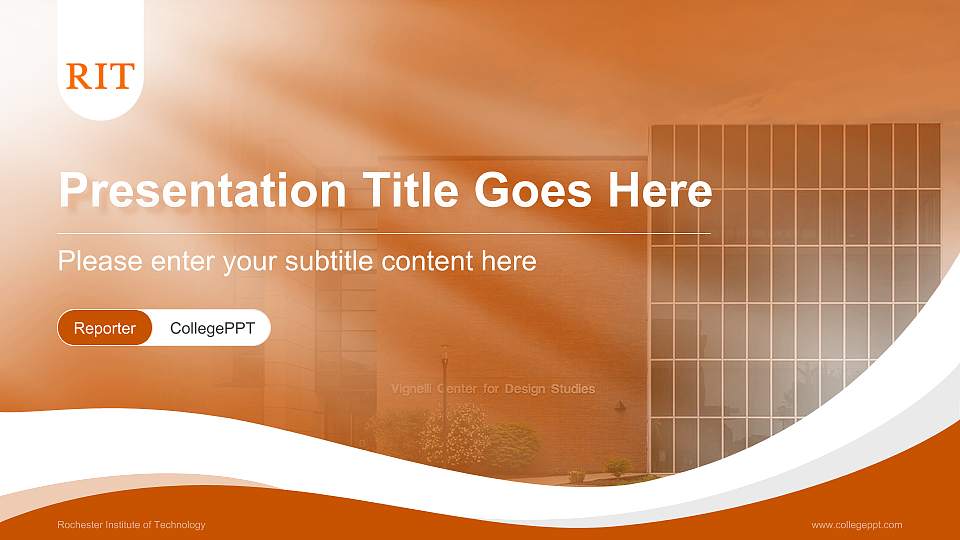 Rochester Institute of Technology Lecture Sharing and Networking Event PPT Template16:9 ratio PPT effect preview image