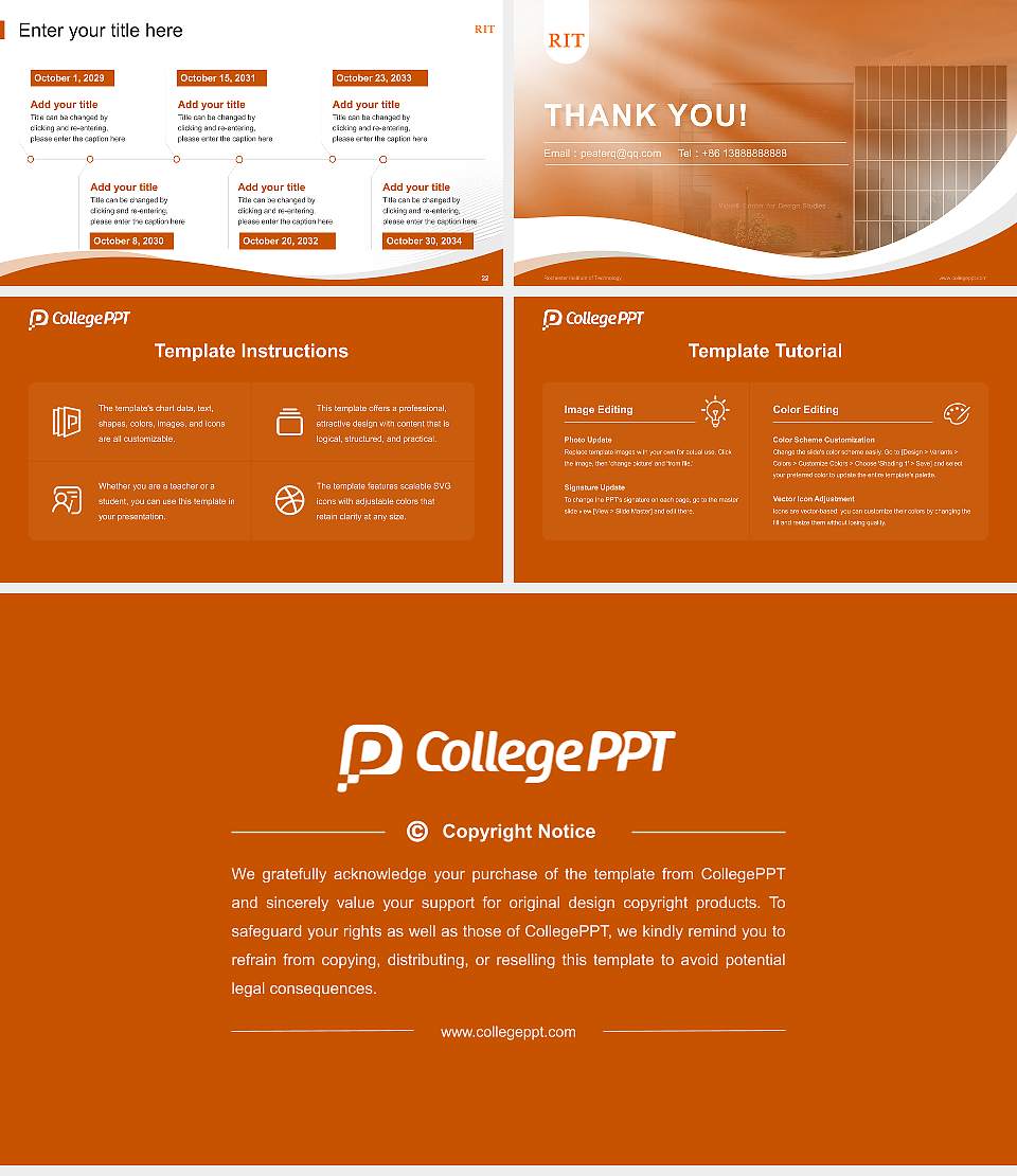 Rochester Institute of Technology Lecture Sharing and Networking Event PPT Template16:9 ratio PPT effect preview image4