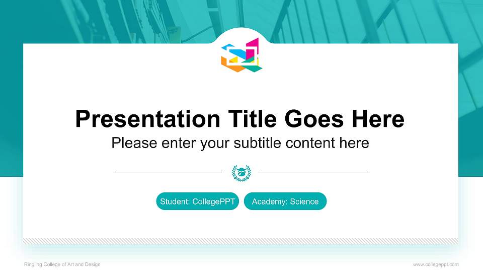 Ringling College of Art and Design National Scholarship Defense PPT Template16:9 ratio PPT effect preview image