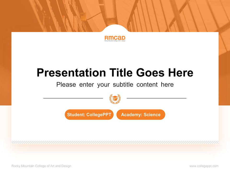 Rocky Mountain College of Art and Design National Scholarship Defense PPT Template4:3 ratio PPT effect preview image4
