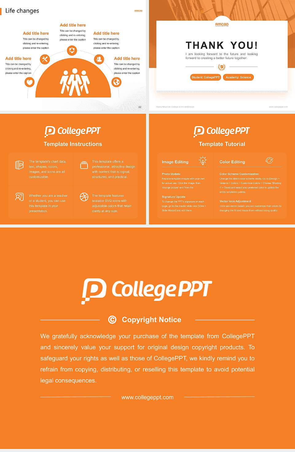Rocky Mountain College of Art and Design National Scholarship Defense PPT Template4:3 ratio PPT effect preview image4