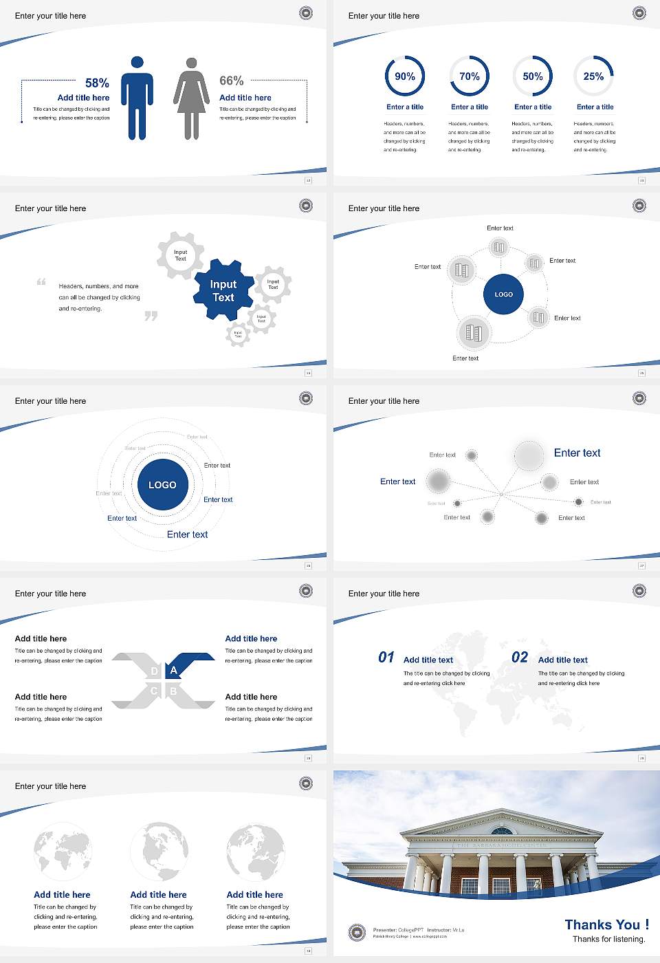 Patrick Henry College Course/Courseware Creation PPT Template16:9 ratio PPT effect preview image4