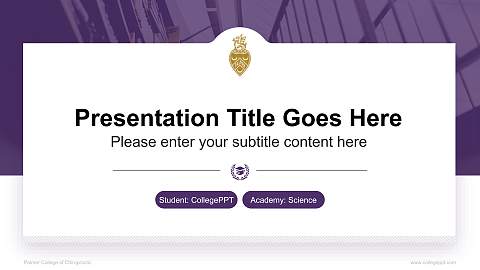 Palmer College of Chiropractic National Scholarship Defense PPT Template
