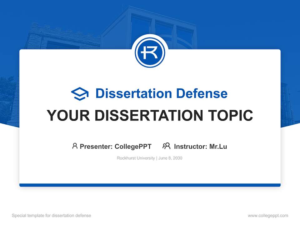 Rockhurst University Graduation Thesis Defense PPT Template4:3 ratio PPT effect preview image7