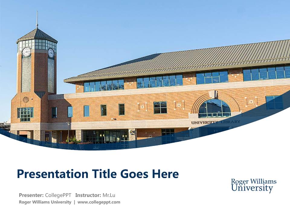 Roger Williams University Course/Courseware Creation PPT Template4:3 ratio PPT effect preview image5