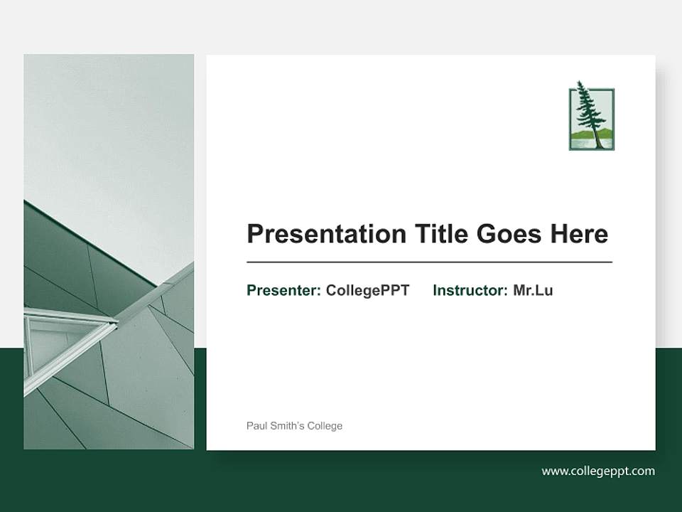 Paul Smith’s College General Purpose PPT Template4:3 ratio PPT effect preview image6