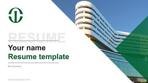 Rush University Resume PPT Template