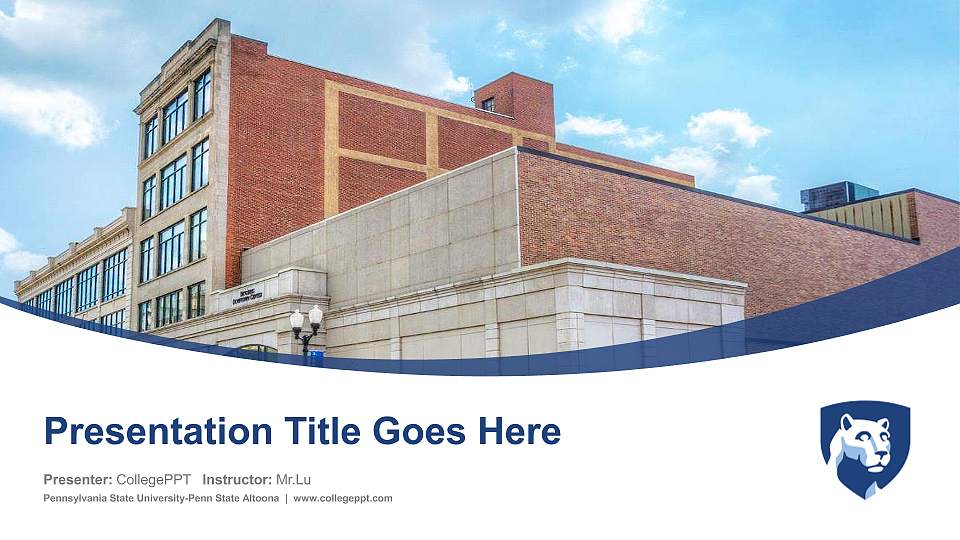 Pennsylvania State University-Penn State Altoona Course/Courseware Creation PPT Template16:9 ratio PPT effect preview image