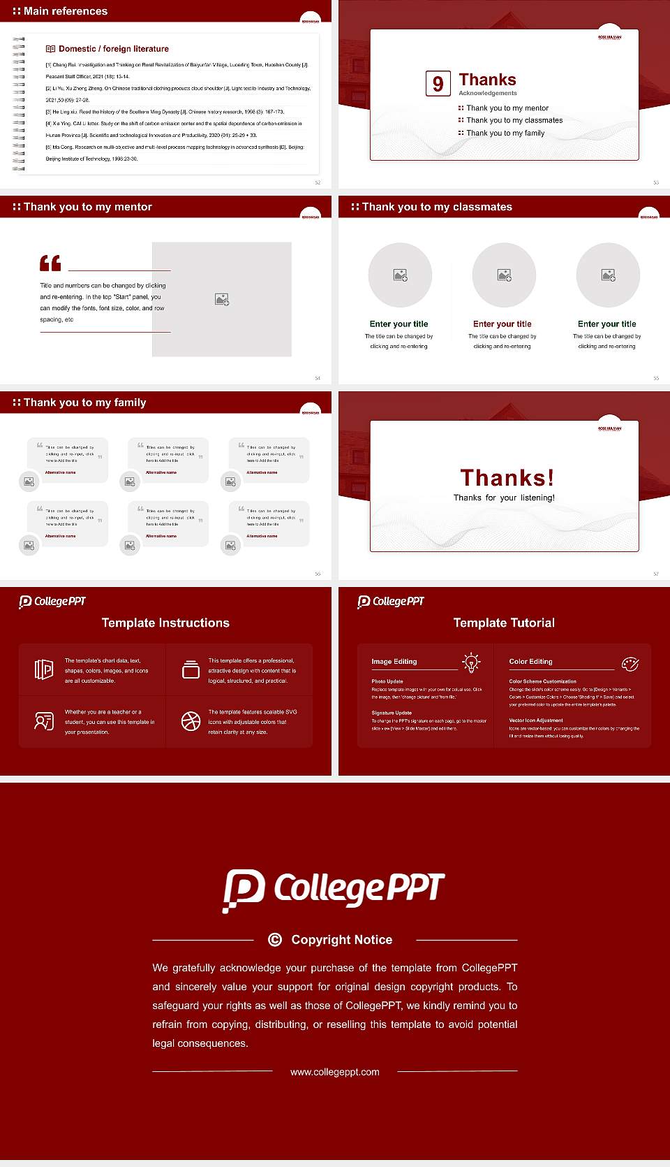 Rose-Hulman Institute of Technology Graduation Thesis Defense PPT Template16:9 ratio PPT effect preview image7