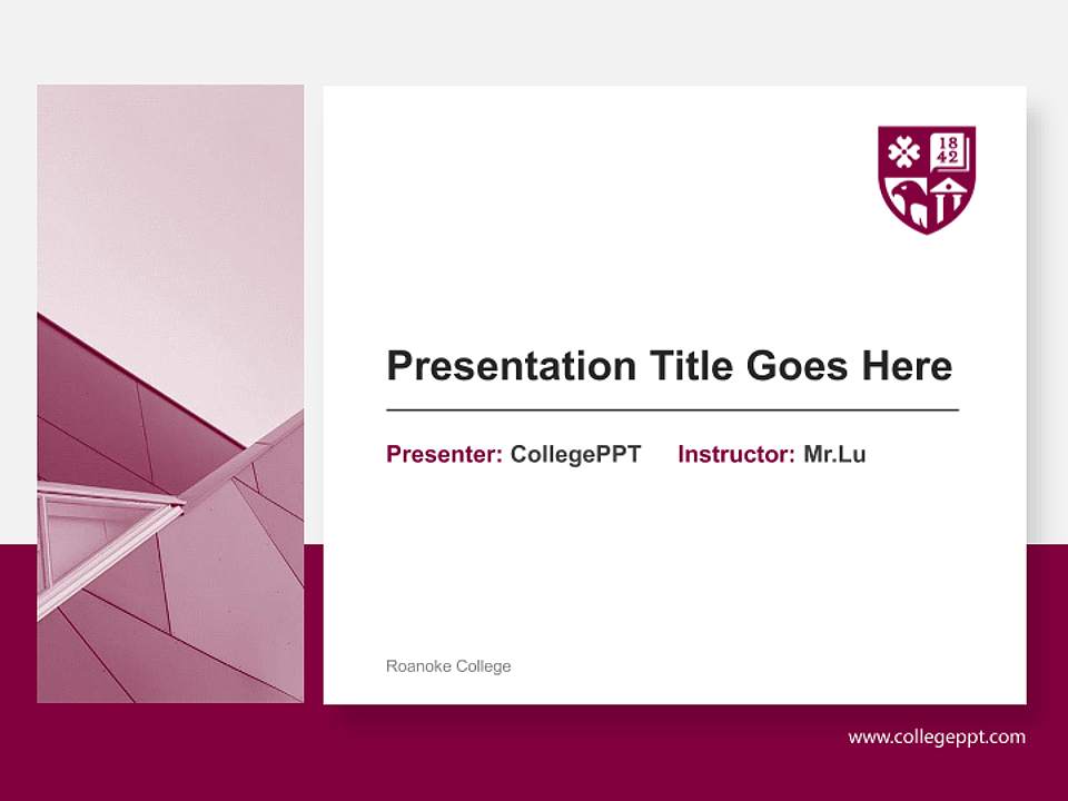 Roanoke College General Purpose PPT Template4:3 ratio PPT effect preview image6
