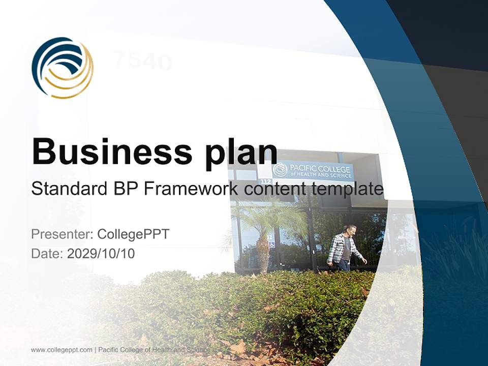 Pacific College of Health and Science Competition/Entrepreneurship Contest PPT Template4:3 ratio PPT effect preview image9