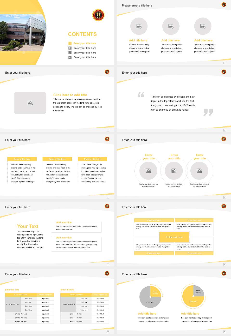 Ottawa University-Milwaukee Course/Courseware Creation PPT Template16:9 ratio PPT effect preview image2