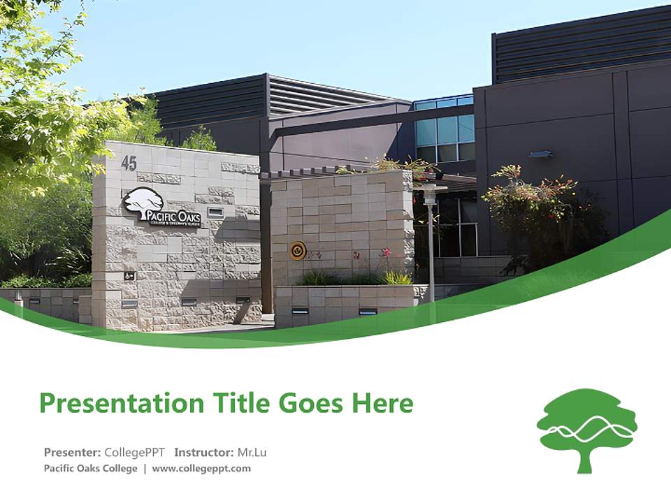 Pacific Oaks College Course/Courseware Creation PPT Template4:3 ratio PPT effect preview image5