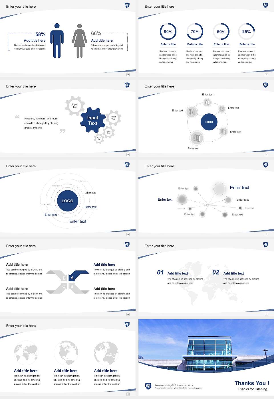 Pennsylvania State University-Penn State Berks Course/Courseware Creation PPT Template16:9 ratio PPT effect preview image4