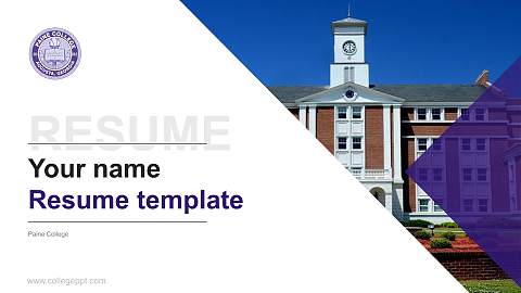 Paine College Resume PPT Template