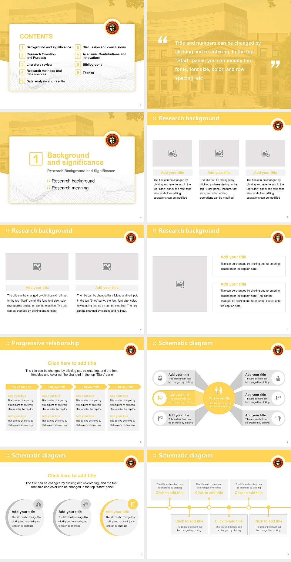 Ottawa University-Ottawa Graduation Thesis Defense PPT Template4:3 ratio PPT effect preview image2
