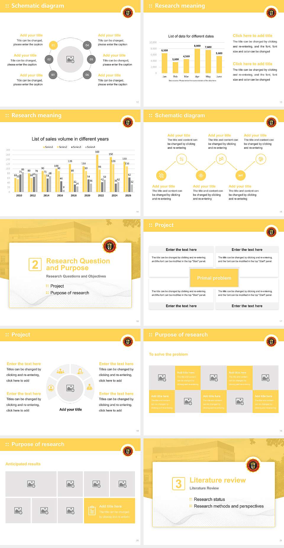 Ottawa University-Ottawa Graduation Thesis Defense PPT Template4:3 ratio PPT effect preview image3