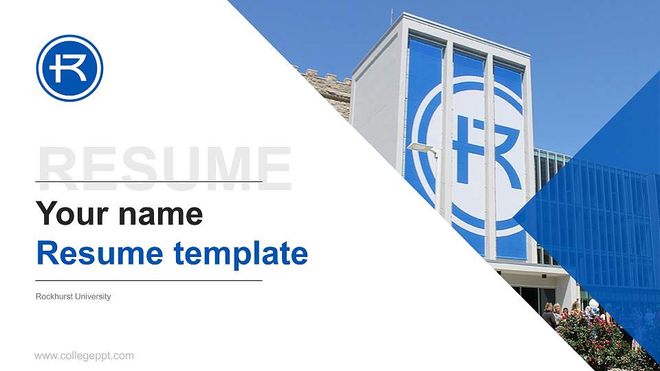 Rockhurst University Resume PPT Template16:9 ratio PPT effect preview image