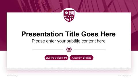 Roanoke College National Scholarship Defense PPT Template