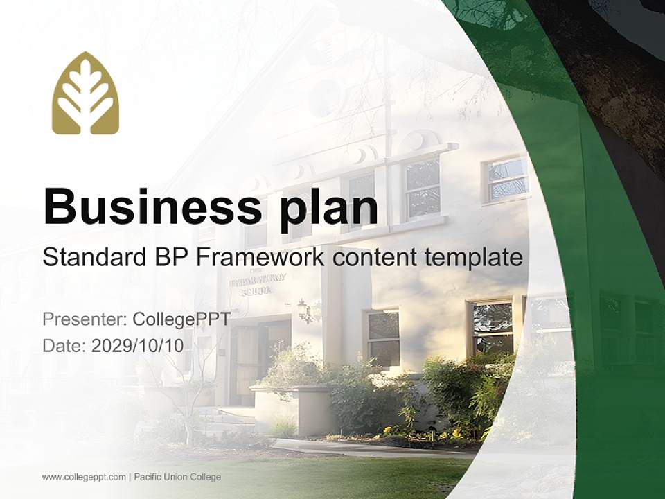 Pacific Union College Competition/Entrepreneurship Contest PPT Template4:3 ratio PPT effect preview image9