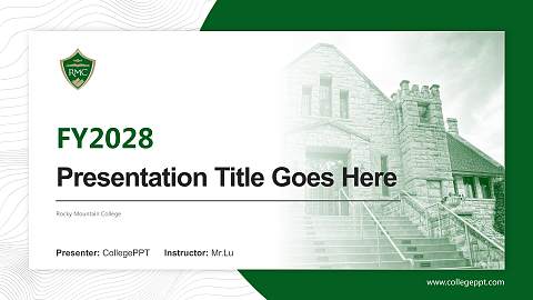 Rocky Mountain College Academic Presentation/Research Findings Report PPT Template