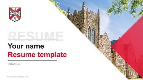 Rhodes College Resume PPT Template