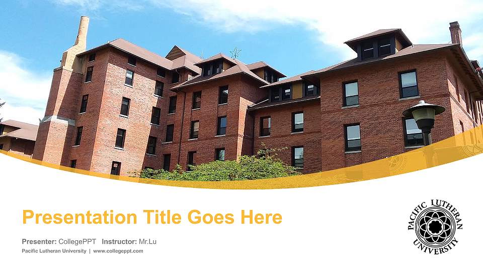 Pacific Lutheran University Course/Courseware Creation PPT Template16:9 ratio PPT effect preview image