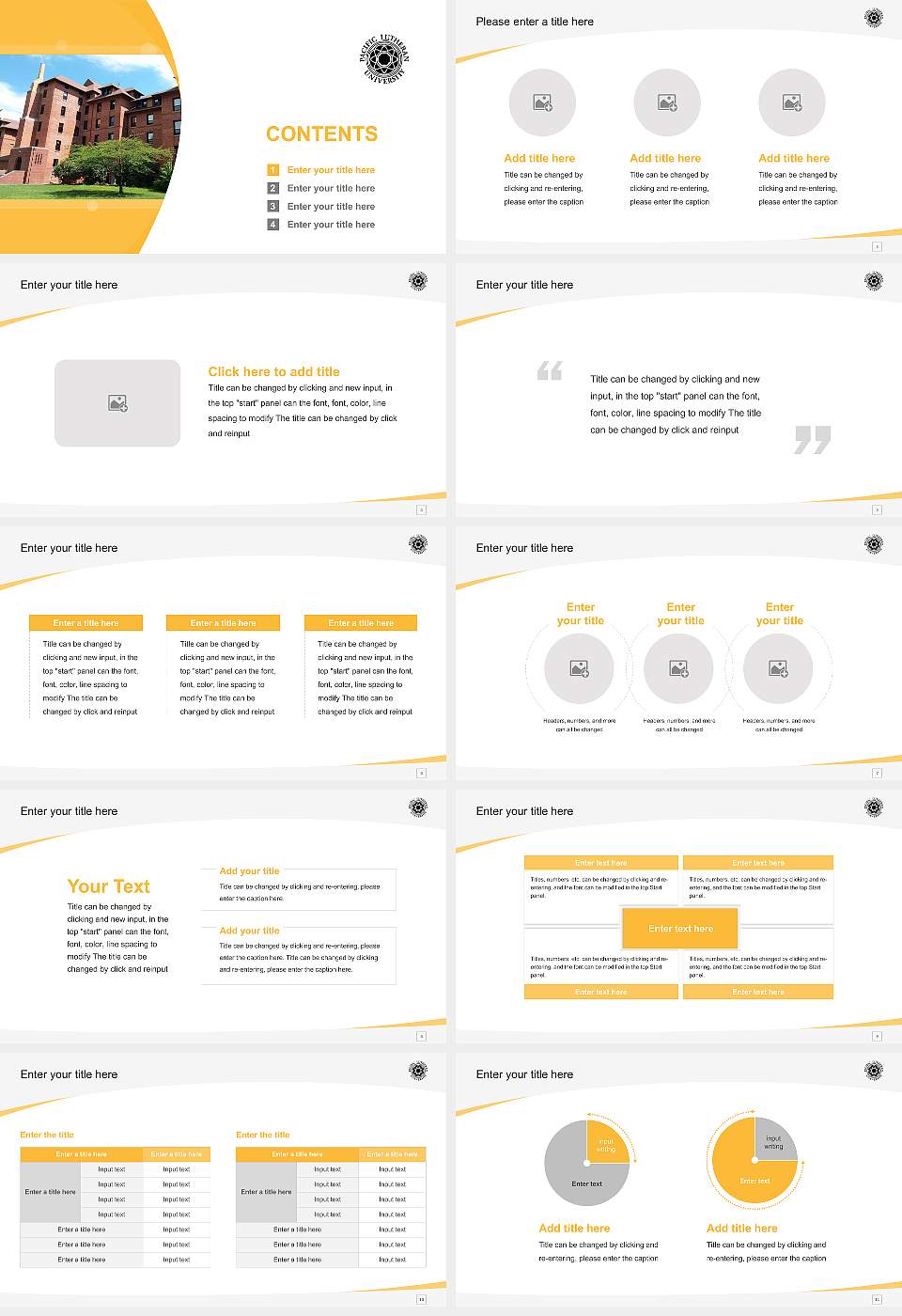 Pacific Lutheran University Course/Courseware Creation PPT Template16:9 ratio PPT effect preview image2