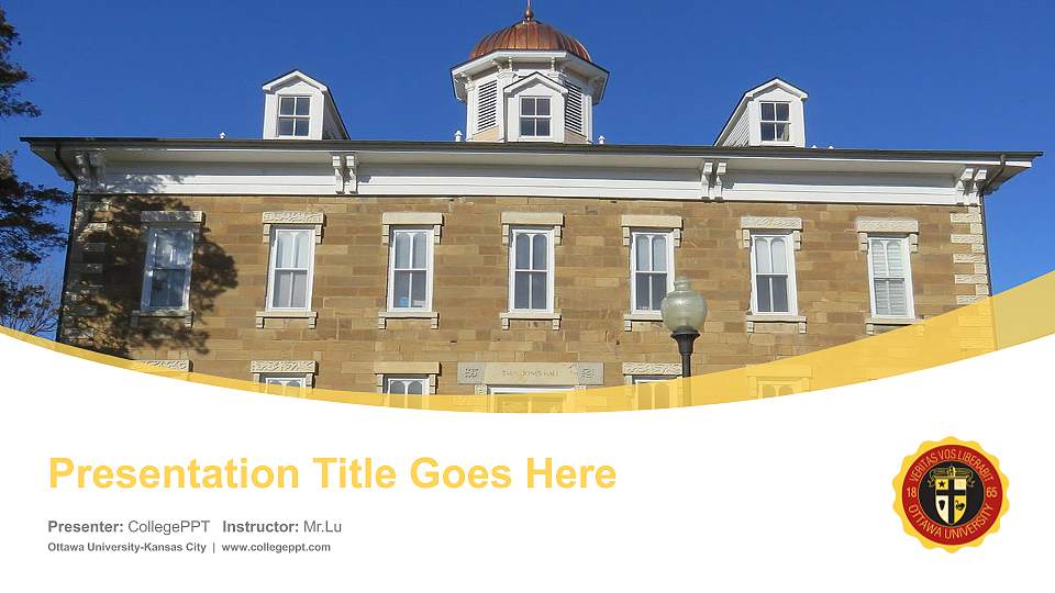 Ottawa University-Kansas City Course/Courseware Creation PPT Template16:9 ratio PPT effect preview image