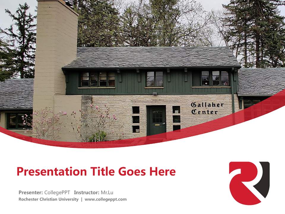 Rochester Christian University Course/Courseware Creation PPT Template4:3 ratio PPT effect preview image1