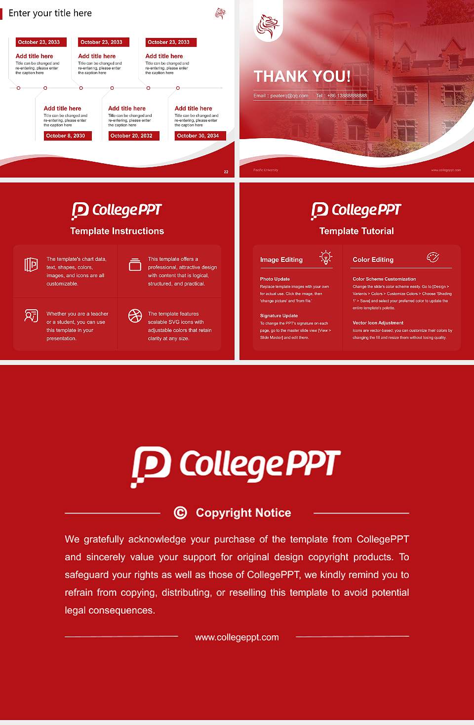 Pacific University Lecture Sharing and Networking Event PPT Template4:3 ratio PPT effect preview image4