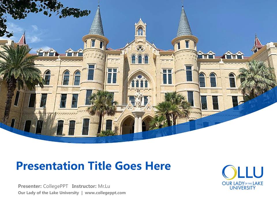 Our Lady of the Lake University Course/Courseware Creation PPT Template4:3 ratio PPT effect preview image5