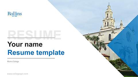 Rollins College Resume PPT Template