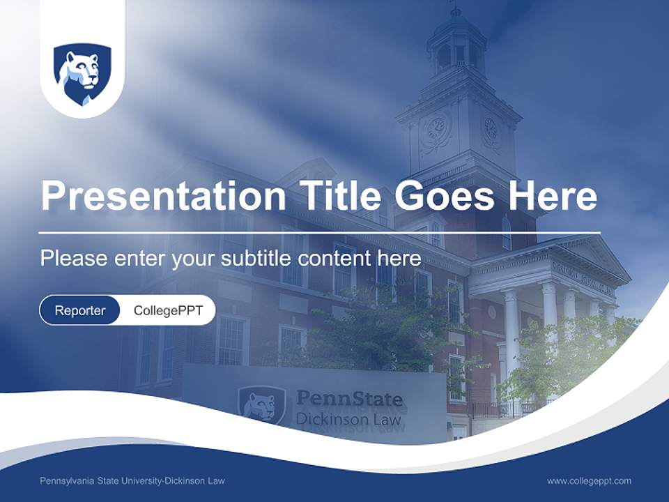 Pennsylvania State University-Dickinson Law Lecture Sharing and Networking Event PPT Template4:3 ratio PPT effect preview image4